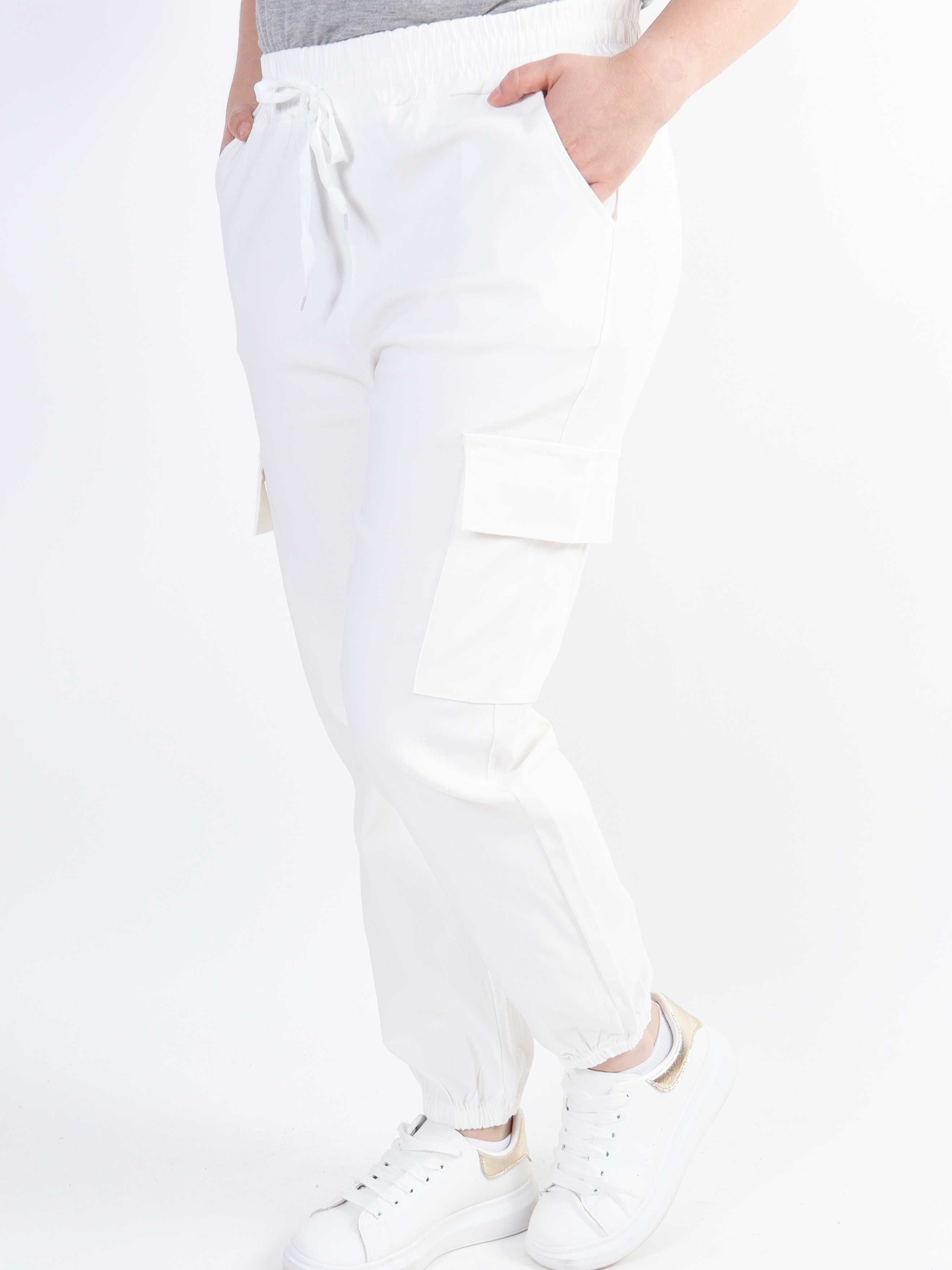 Denise Cargo - Cool byxa med sidofickor och resår i midjan